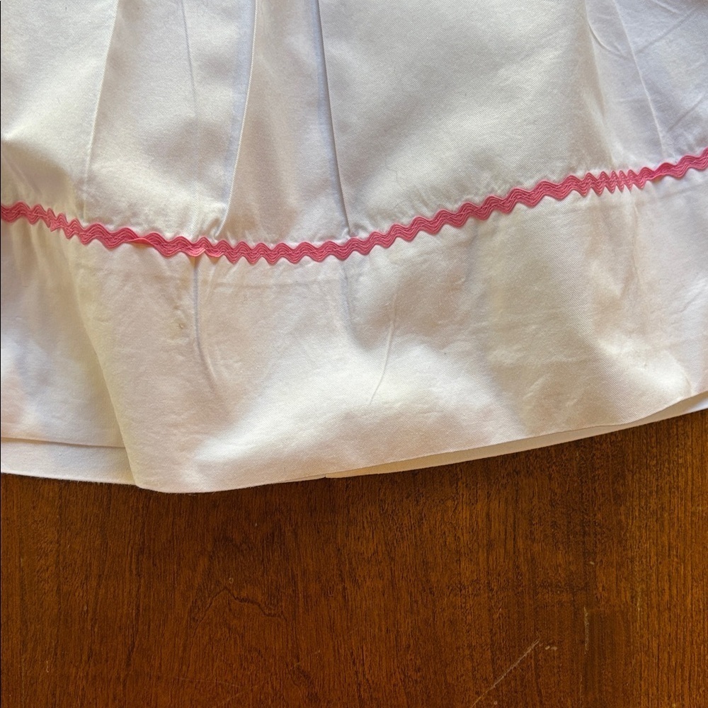 Avavini Hand Smocked White Dress W/Pink And Blue Embroidered Christmas Deco 18M - Picture 5 of 8